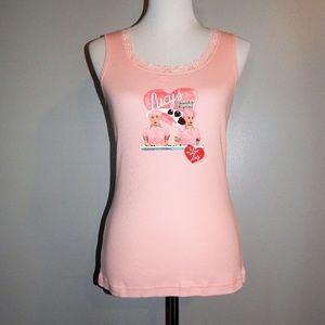 I Love Lucy Pink Sleeveless Tank Top
